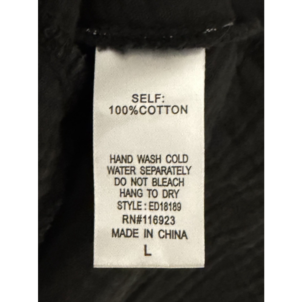 Easel Los Angeles Large Cotton Gauze Dress V Neck Sleeveless With Pockets Size L - Picture 5 of 5